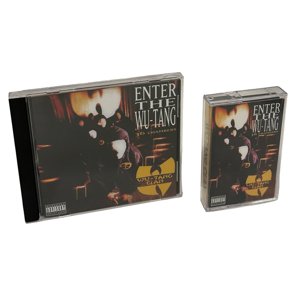 •WU-TANG CLAN - ENTER THE WU-TANG (36 CHAMBERS)• ~1993 OG CANADIAN PRESSINGS~ (CD & CASSETTE TAPE) (BLACK SHELL)