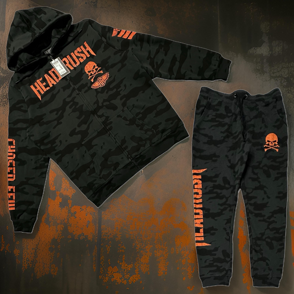 *HEADRUSH* (Dark Camo) ~The Chosen Few~ Zip Up Sweatsuits