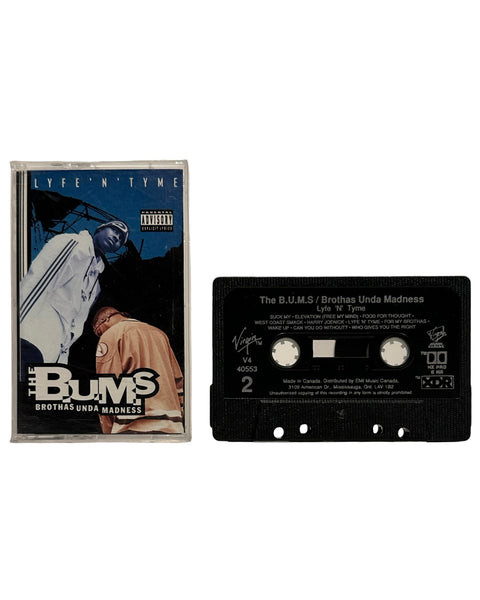 •THE B.U.M.S. - LYFE ‘N’ TYME• ~1995 OG PRESSINGS~ (CD & CANADIAN BLACK SHELL CASSETTE TAPE)