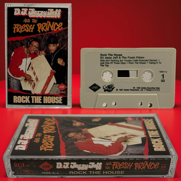 •D.J. JAZZY JEFF AND THE FRESH PRINCE - ROCK THE HOUSE• ~1987 OG PRESSING~ (CASSETTE TAPE)