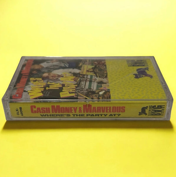 •CASH MONEY & MARVELOUS - WHERE’S THE PARTY AT?• ~1988 OG SEALED PRESSING~ (CASSETTE TAPE)