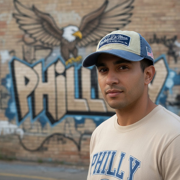 *Mitchell & Ness* curved beak strapback hats