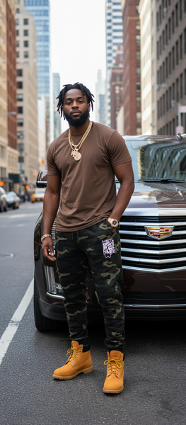 *HUSTLE GANG* (CAMOUFLAGE) ~HSTL~ •JOGGER SWEATPANTS•