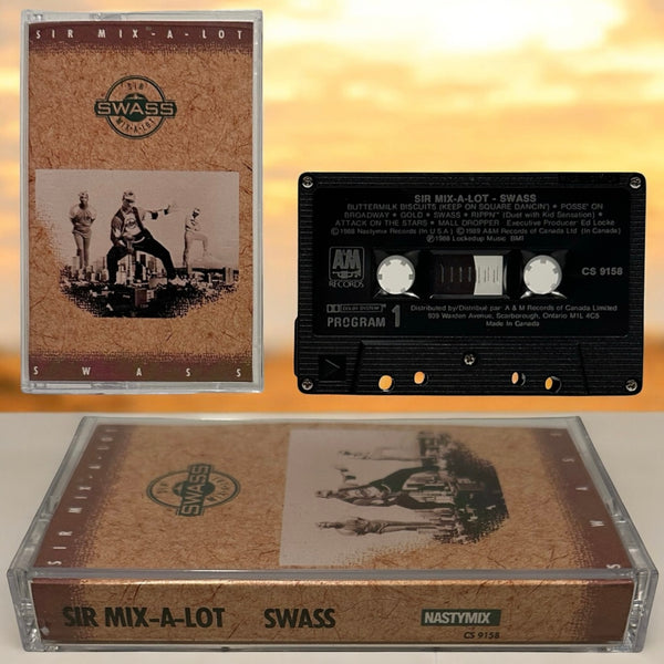 •SIR MIX-A-LOT - SWASS• ~1988 OG CANADIAN PRESSING~ (CASSETTE TAPE) (BLACK SHELL)