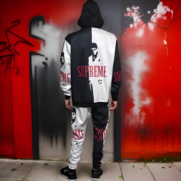 ^$UPR3M3 SCARFACE^ JOGGER SWEATSUIT (HOODED) (FLEECY SOFT LINED)