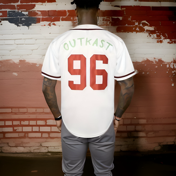 ^OUTKAST ATLIENS 96^ Button Up Baseball Jerseys (Stitched Logos & Numbers)