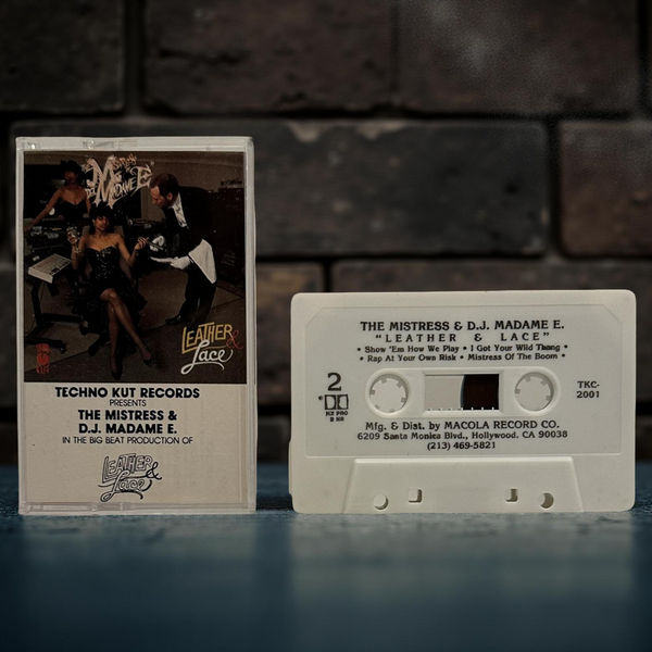 •THE MISTRESS & D.J. MADAME E. - LEATHER AND LACE• ~1989 OG PRESSING~ (CASSETTE TAPE)