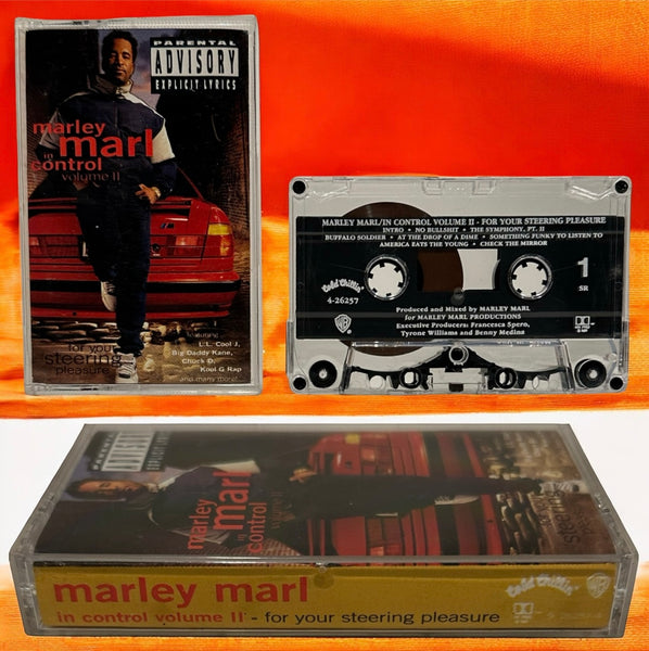 •MARLEY MARL - IN CONTROL VOL II - FOR YOUR STEERING PLEASURE• ~1991 OG PRESSING~ (CASSETTE TAPE)