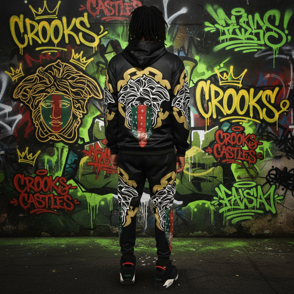•CROOKS & CASTLES• JOGGER SWEATSUITS (FLEECY SOFT LINED) (1 of 1 Sample)