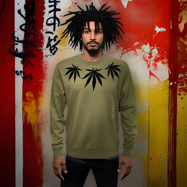 ^OFFICIAL BOB MARLEY^ (OLIVE) CREWNECK SWEATSHIRTS