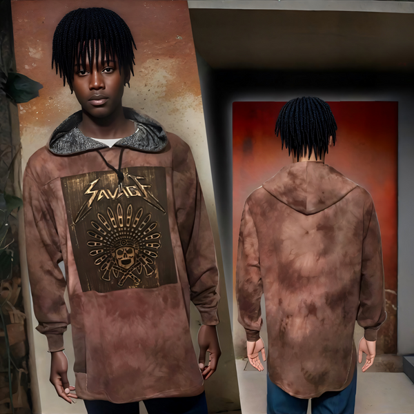 ^CAMP CLOTHING CO.^ *SAVAGE* 3D PRINT ACID WASH PULLOVER HOODIES