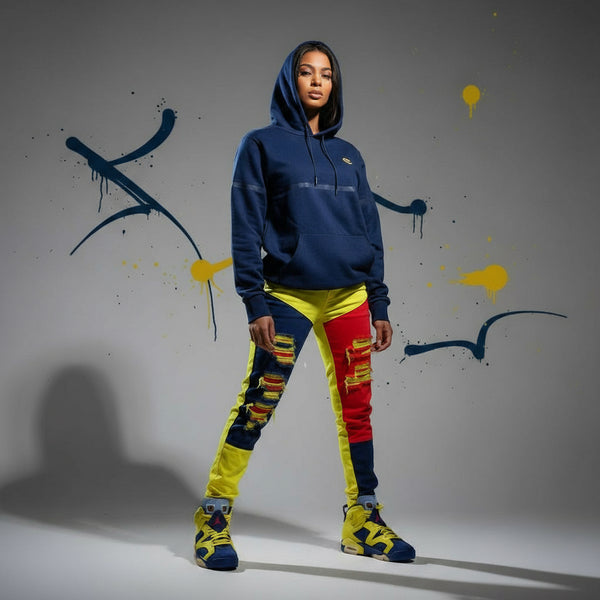 *CROOKS & CASTLES* (BLUE) WOMEN’S PULLOVER HOODIE