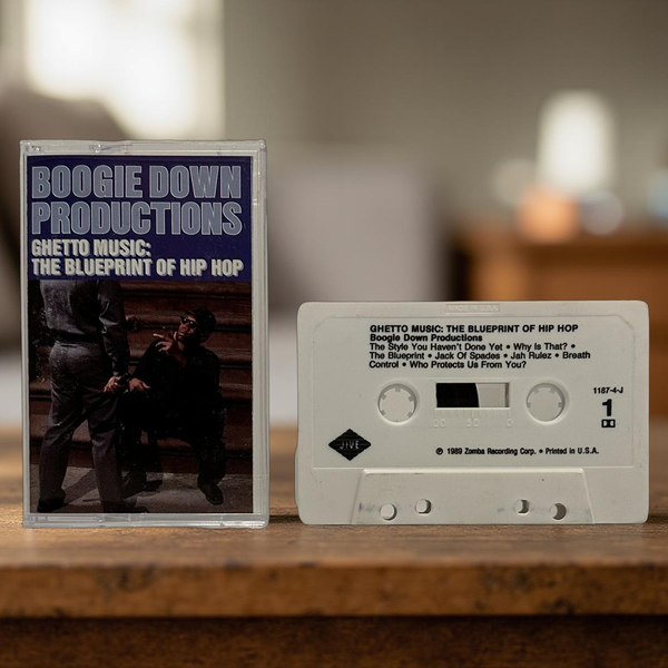 •BOOGIE DOWN PRODUCTIONS ~ GHETTO MUSIC: THE BLUEPRINT OF HIP HOP• ~1989 OG CLUB PRESSING~ (CASSETTE TAPE) (3)