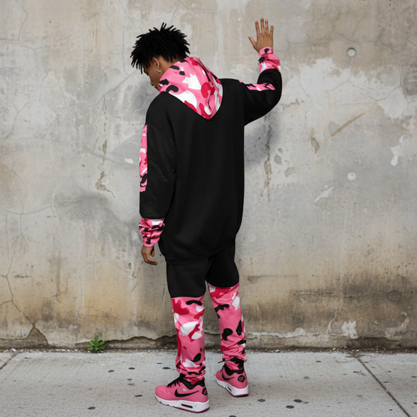 *CHIEFIN’ ADI-FEATHER* (PINK CAMOUFLAGE) HOODED ZIP UP TRACKSUITS (CUT & SEW)