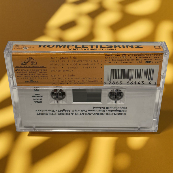 •RUMPLETILSKINZ ~ WHAT IS A RUMPLETILSKINZ?• ~1993 OG PRESSING~ (CASSETTE TAPE)