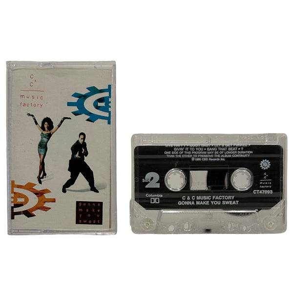 •C&C MUSIC FACTORY - GUNNA MAKE YOU SWEAT• ~1990 OG PRESSING~ (CASSETTE TAPE)