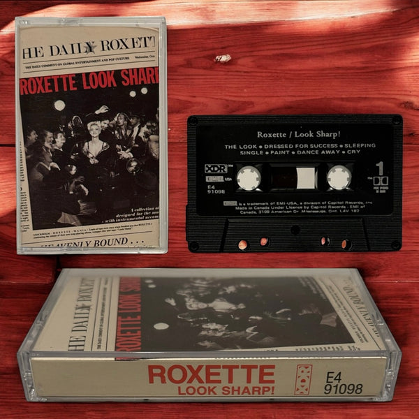 •ROXETTE - LOOK SHARP!• ~1988 OG CANADIAN PRESSING~ (CASSETTE TAPE) (BLACK SHELL)