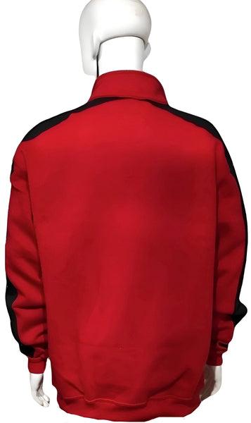 ^23^ (RED-BLACK) LUX ZIP UP TRACK JACKETS (CUT & SEW)