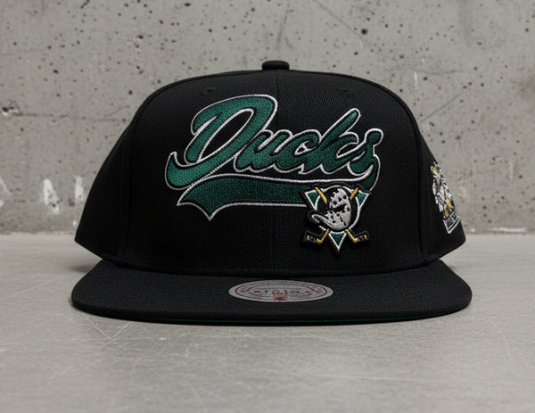 *Anaheim Mighty Ducks* snapback hats by Mitchell & Ness