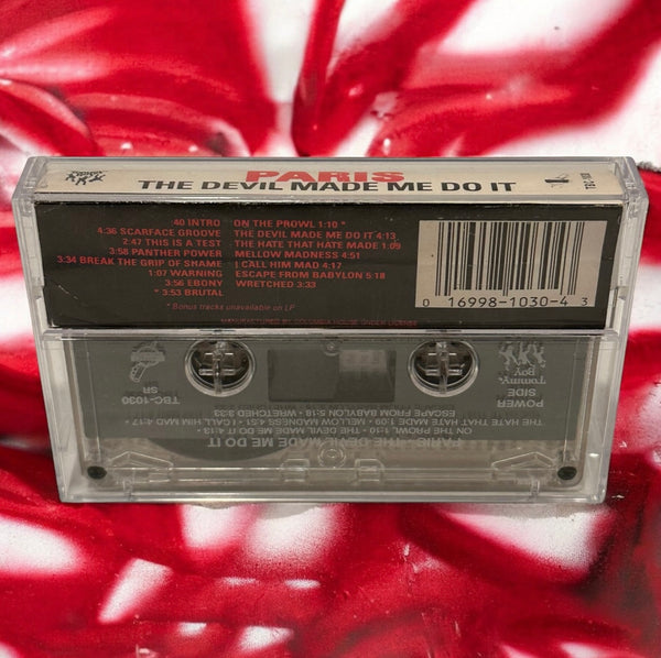 •PARIS - THE DEVIL MADE ME DO IT• ~1990 OG PRESSING~ (CASSETTE TAPE)