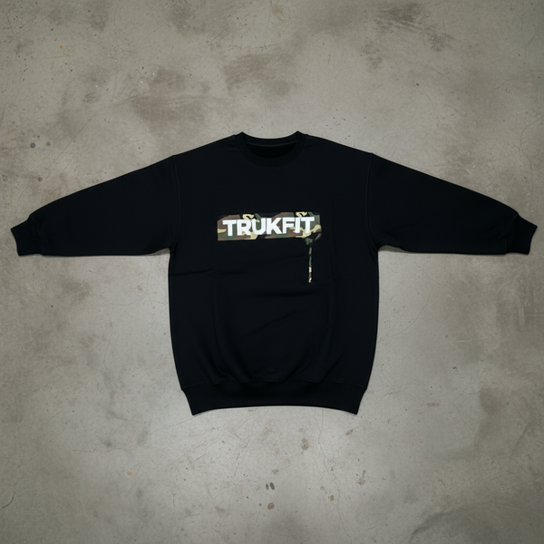 *TRUKFIT* (BLACK) ~TRUK DRIP~ CREWNECK SWEATSHIRT