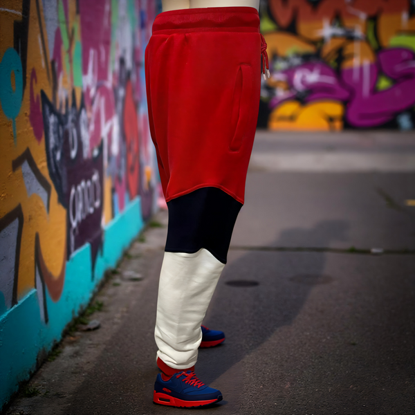 ^CHAMPION CHIEFIN’^ (RED-NAVY-WHITE) JOGGER SWEATPANTS (UNISEX)