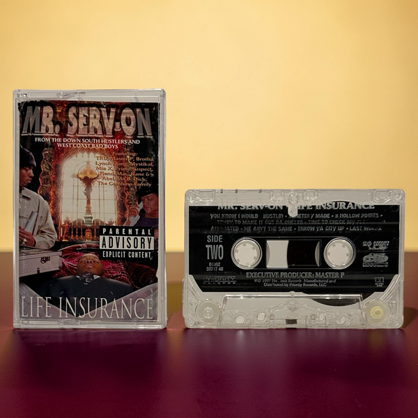 •MR. SERV-ON ~ LIFE INSURANCE• ~1997 OG PRESSING~ (NO LIMIT) (CASSETTE TAPE)