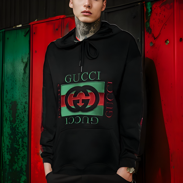 ^GVCC!^ (BLACK-MULTI) LUXURY EMBROIDERED PULLOVER HOODIES