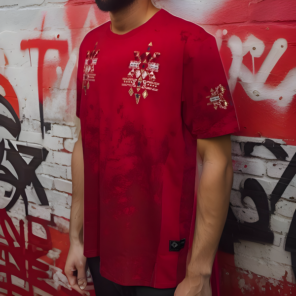 ^8IGHTH DSTRKT^ (RED) ~EMBROIDERED LOGOS~ SHORT SLEEVE T-SHIRTS