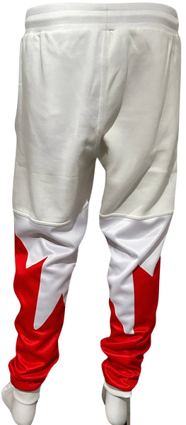 ^ALL HEART^ ~CANADIAN WORLD JUNIOR HOCKEY~ (WHITE-RED) JOGGER SWEATPANTS