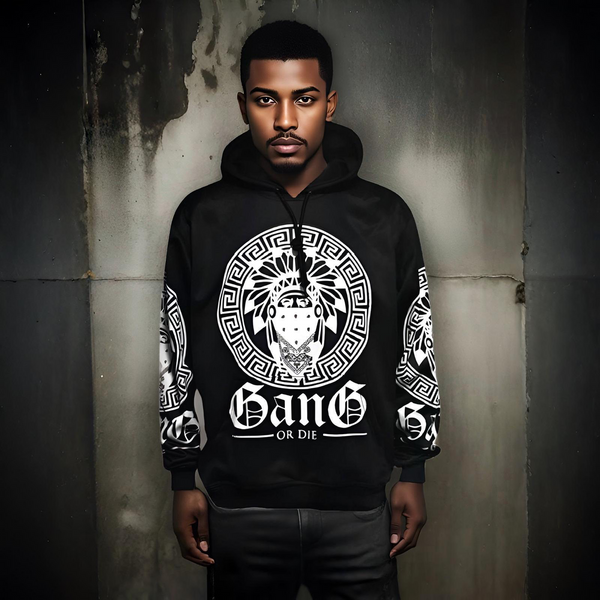^CHIEF V3R$@C3^ ~GANG OR DIE~ PULLOVER HOODIES (FLEECE LINED)