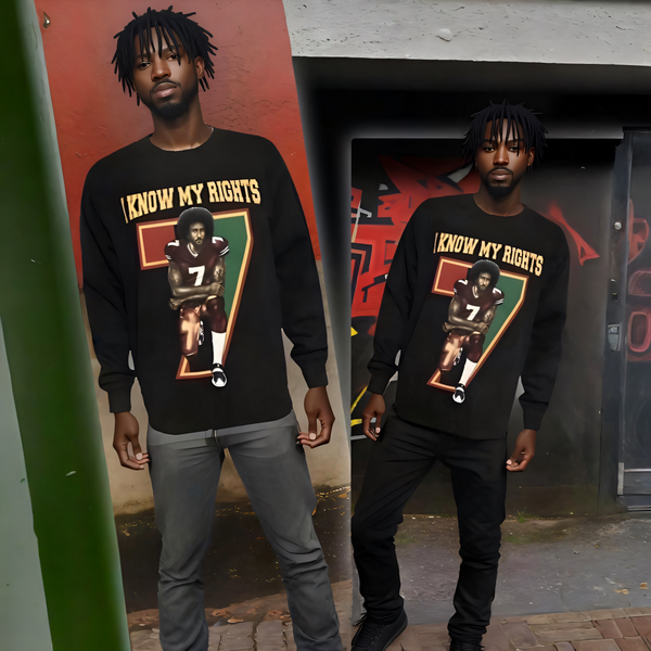 ^KAPERNICK^ ~I KNOW MY RIGHTS~ CREWNECK SWEATSHIRTS (BLACK)