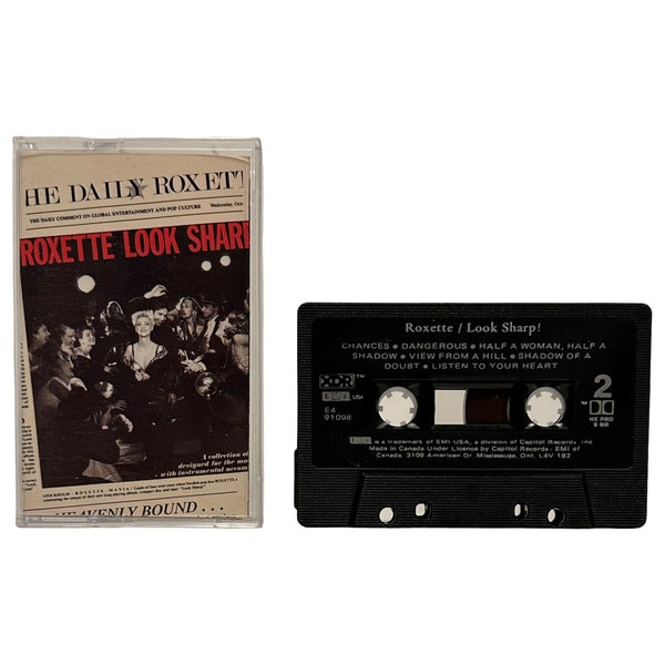 •ROXETTE - LOOK SHARP!• ~1988 OG CANADIAN PRESSING~ (CASSETTE TAPE) (BLACK SHELL)