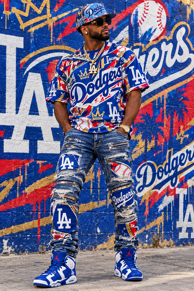*LOS ANGELES DODGERS* Snapback hats by Mitchell & Ness (Pro Pinch Fit)