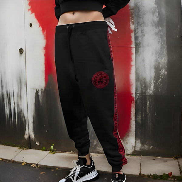 ^V3R$@C3^ (STYLE) (RED-BLACK) JOGGER SWEATPANTS