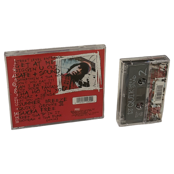 •DJ QUIK ~ SAFE + SOUND• ~1995 OG PRESSINGS~ (CD & CASSETTE TAPE)