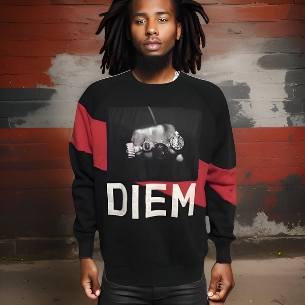 ^DIEM^ (BLACK MULTI) CREWNECK SWEATSHIRTS