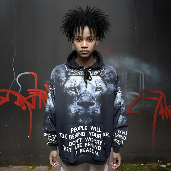 ^TALK BEHIND^ ~LION~ PULLOVER HOODIES (FLEECE LINED)