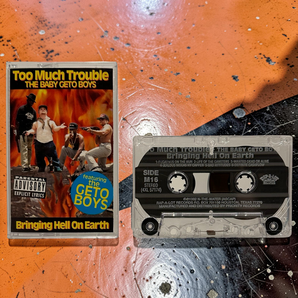 •TOO MUCH TROUBLE ~ BRINGING HELL ON EARTH• ~1992 OG PRESSING~ (CASSETTE TAPE)
