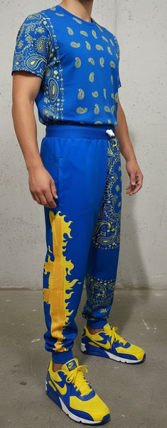 *DEFEND UKRAINE* POLYESTER JOGGER SWEATPANTS (FLEECE LINED)