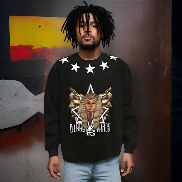 ^BIGGY THREADS^ (BLACK) ~KING TUT~ CREWNECK SWEATSHIRTS