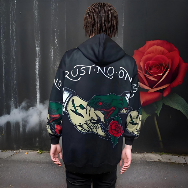 ^TRUST NO ONE^ ~SNAKES & HANDSHAKES~ PULLOVER HOODIES