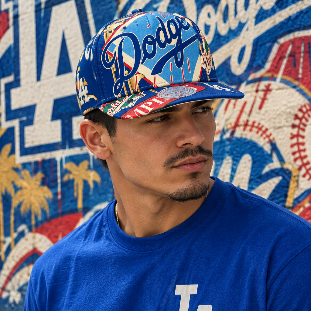 *LOS ANGELES DODGERS* Snapback hats by Mitchell & Ness (Pro Pinch Fit)