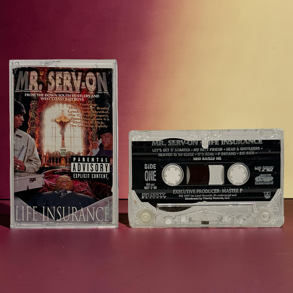 •MR. SERV-ON ~ LIFE INSURANCE• ~1997 OG PRESSING~ (NO LIMIT) (CASSETTE TAPE)