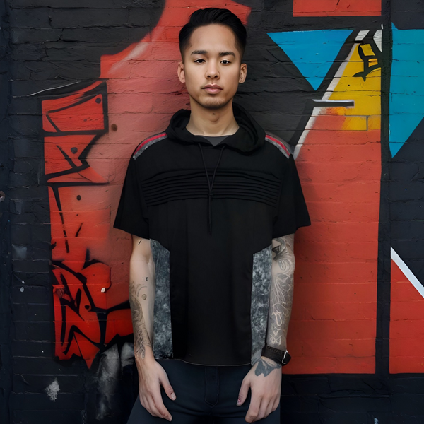 ^M-SOCIETY^ ~JORDAN 3 SILHOUETTE~ FANCY SHORT SLEEVE HOODED T-SHIRTS