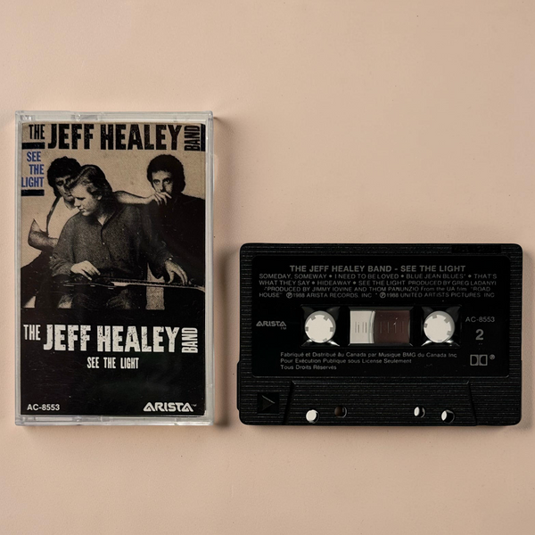 •THE JEFF HEALEY BAND ~ SEE THE LIGHT• ~1988 OG CANADIAN PRESSING~ (CASSETTE TAPE) (BLACK SHELL)