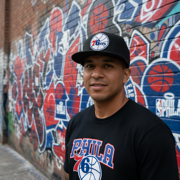 *Philadelphia 76ers* snapback hats by Mitchell & Ness