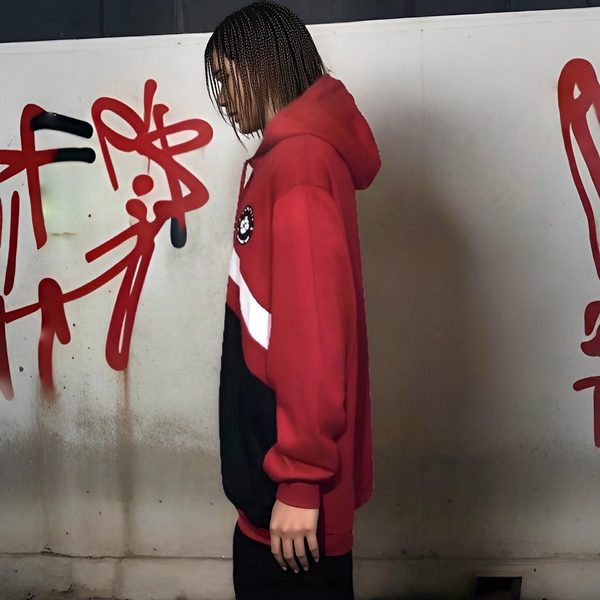 ^SEAN JOHN^ (RED-MULTI) POLYESTER HOODED ZIP UP TRACK JACKETS (XB SIZED)