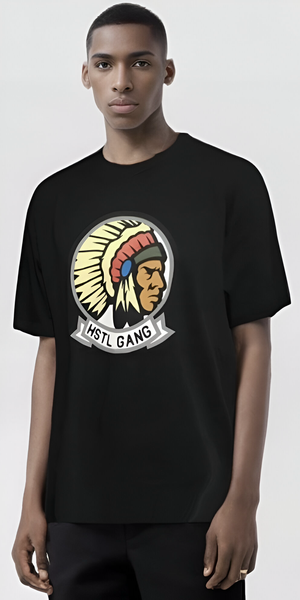 *HUSTLE GANG* (BLACK) ~HSTL GANG~ SHORT SLEEVE T-SHIRT