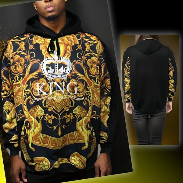 ^KING V3R$@C3^ LUXURY CUT & SEW HOODIES FOR MEN (EMBROIDERED LOGO)